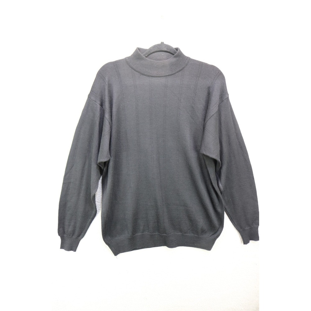 Murano Italy Men's Black Wool Blend Sweater-Size Medium-Very Soft-Luxury